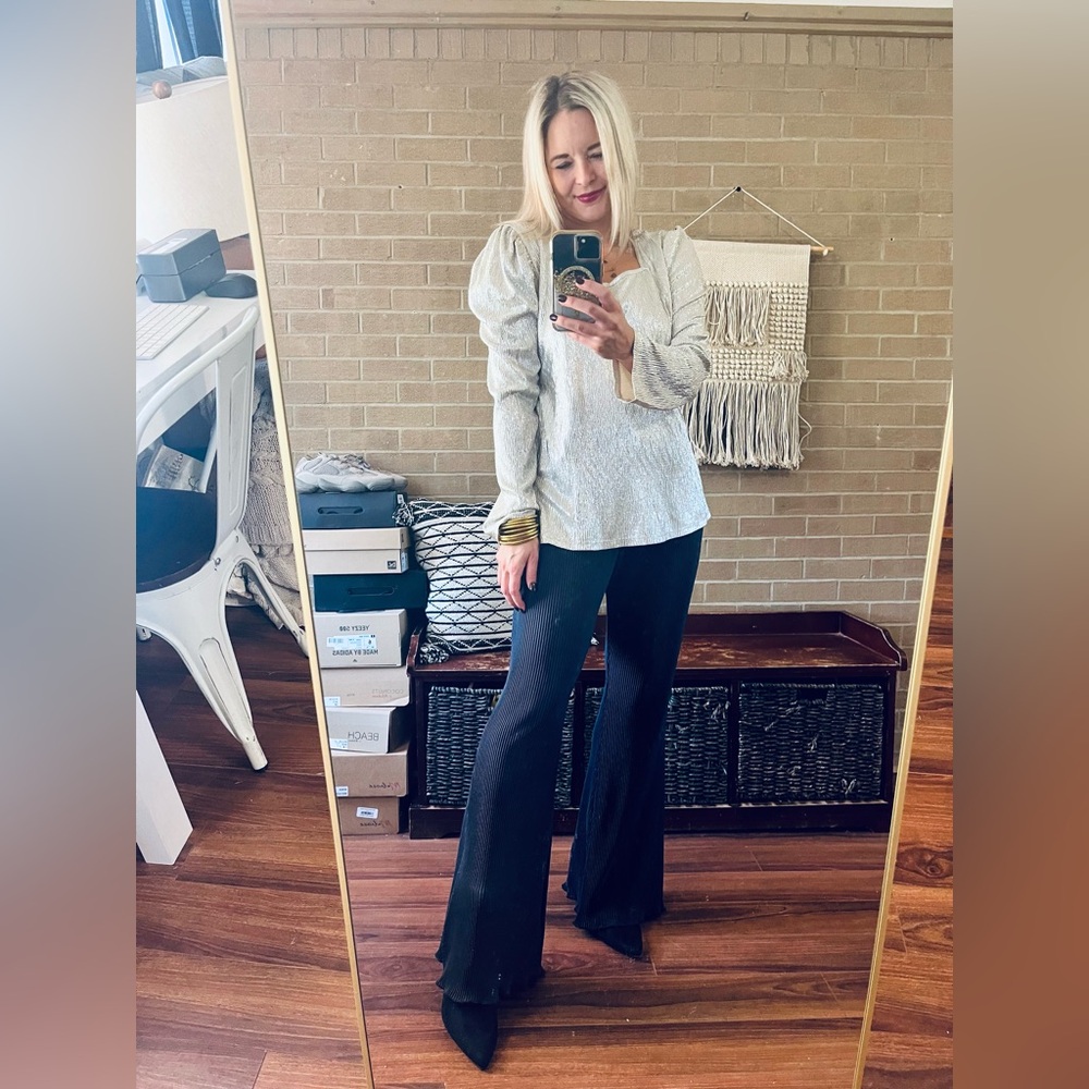 Hayden Silver Metallic Women's Blouse